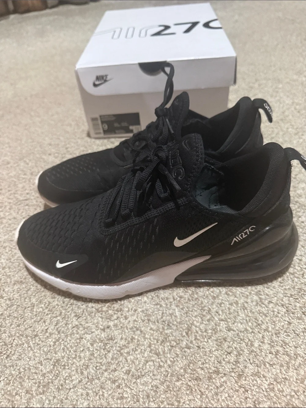 Nike Men’s Air Max 270 Athletic Shoes - Black/White